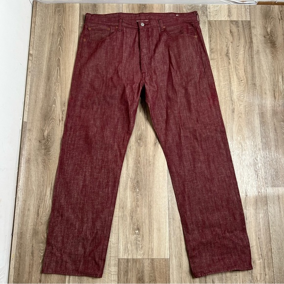 Levi’s 501 Men’s Original Fit White Oak Cone Jeans Red Stone Washed - Picture 2 of 11